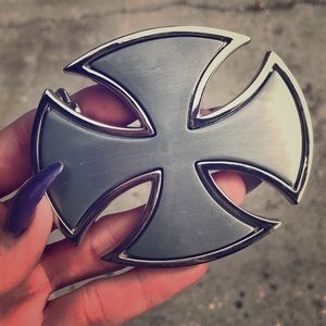 Chrome vintage belt buckle